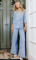 Generation Love - Magda Chambray Suiting Pants - Chambray Blue