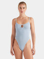 Hunza G - Mia Beaded Swim - Metallic Ice Blue