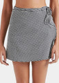 Hunza G - Gingham Seersucker Short Sarong - Black Gingham