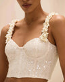 Patbo - Iara Crochet Corset Top - Beige