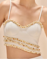 Patbo - Jade Knit Embroidered Top - Off White