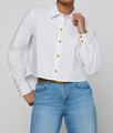 L’agence - Cosette Shirt - White/Gold Wax Stamp