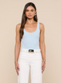 L'agence - Nica Scoopneck Bodysuit - Cool Blue