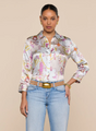 L’agence - Dani Silk Blouse - Multi Baroque Toile