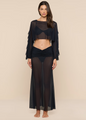 L'agence - Mahe Mesh Cover-Up Skirt - Black