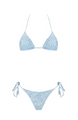 Shani Shemer - Khloe Bikini Bottom - Aqua Flower Print