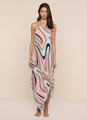 L'agence - Elise Cover Up Dress - Multi Abstract Swirl