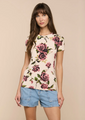 L'agence - Ressi Fitted Tee - Ecru/Mauve Romantic Rose