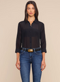 L'agence - Dani Cotton-Silk Blouse - Black