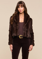 L'agence - Davy Faux Fur Jacket - Dark Java Striped Fur