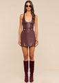 L'agence - Nolina Mini Skirt - Deep Mahogany
