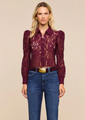 L'agence - Anita Lace Blouse - Deep Sangria