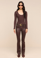 L'agence - Ruth Coated Straight-Leg Jean - Dark Java Coated