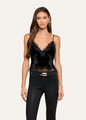 L'agence - Kimber Velvet Lace Camisole - Black