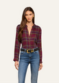 L'agence - Suzette Hi-Low Shirt - Dark Plum