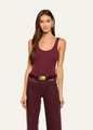 L'agence - Nica Scoopneck Bodysuit - Deep Sangria