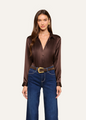 L'agence - Tyler Silk Blouse - Dark Java