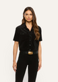 L'agence - Kirstie Velvet Shirt Jacket - Noir