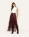 L'agence - Karoline Fringe Skirt - Deep Port