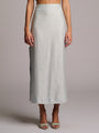 CRAWFORD SKIRT IN LINEN VISCOSE - BLUE CHAMBRAY