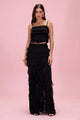 Patbo - Ayla Fringe Maxi Skirt - Black
