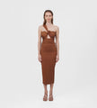Maygel Coronel - Arcano Midi Dress - Cocoa Brown