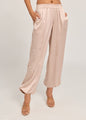 YUKI HAMMERED SATIN BUBBLE PANTS