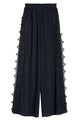 Ramy Brook - Athena Lace Semisheer Split Hem Wide Leg Cover-Up Pants - Black