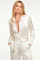 Ramy Brook - Victoria Silk Button Down Blouse - Ivory