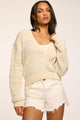 Ramy Brook - Carly Textured Knit Cardigan - Bone Knit