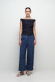 Simkhai - Maisel Draped Cotton Top - Midnight