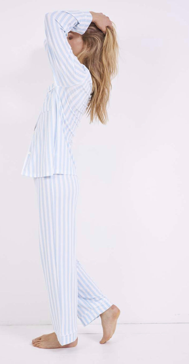 Stripe & Stare - Pajama Set In Multiple Colors