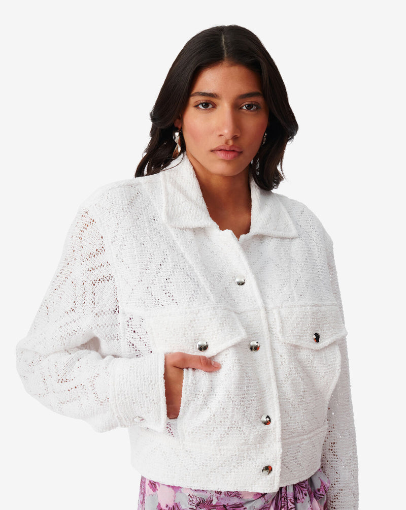 IRO - Uliana Crochet Jacket - White