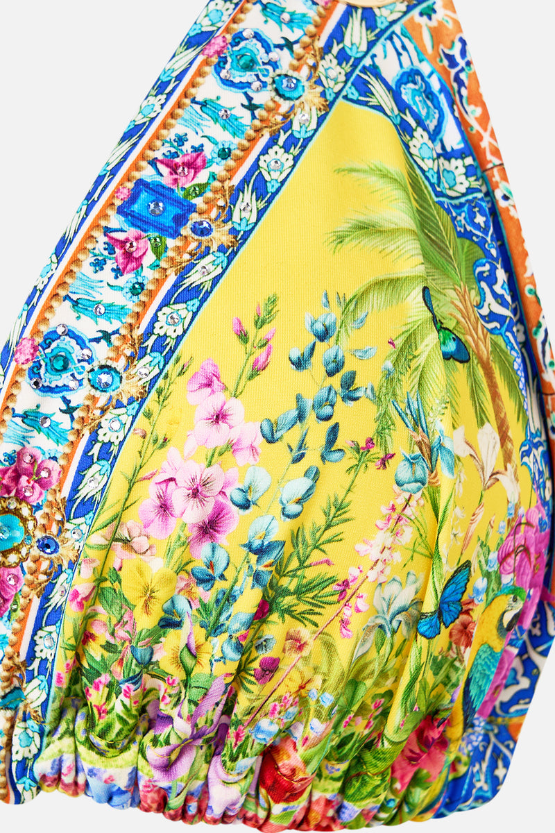 SOFT THICK TIE TRI BIKINI SET W EYELET TRIMS