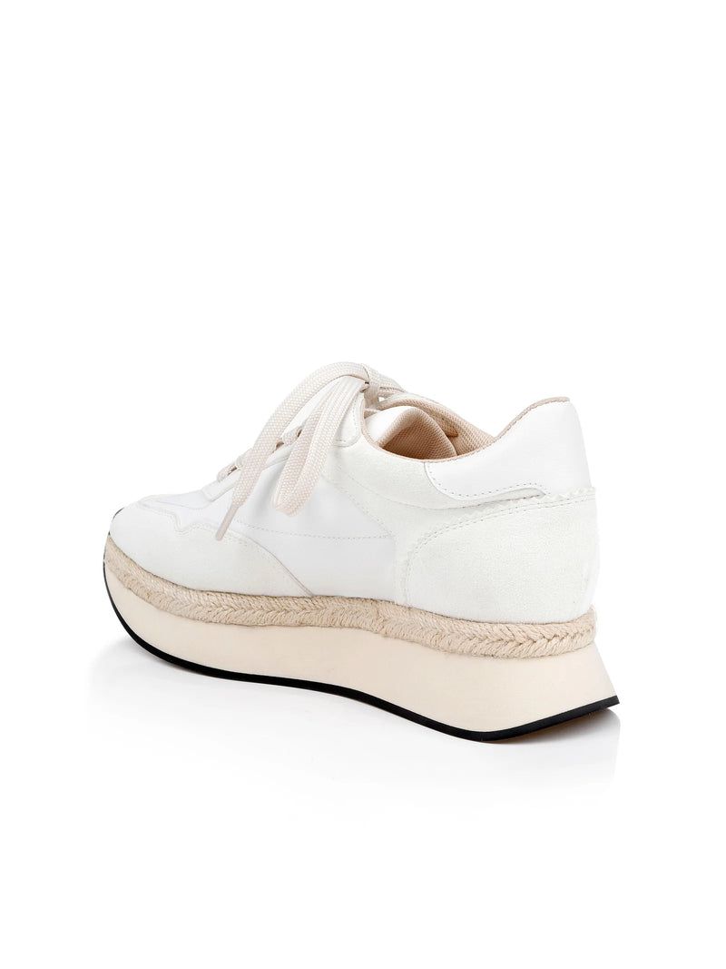 L’agence - Ivone Platform Sneaker - Vintage White Suede