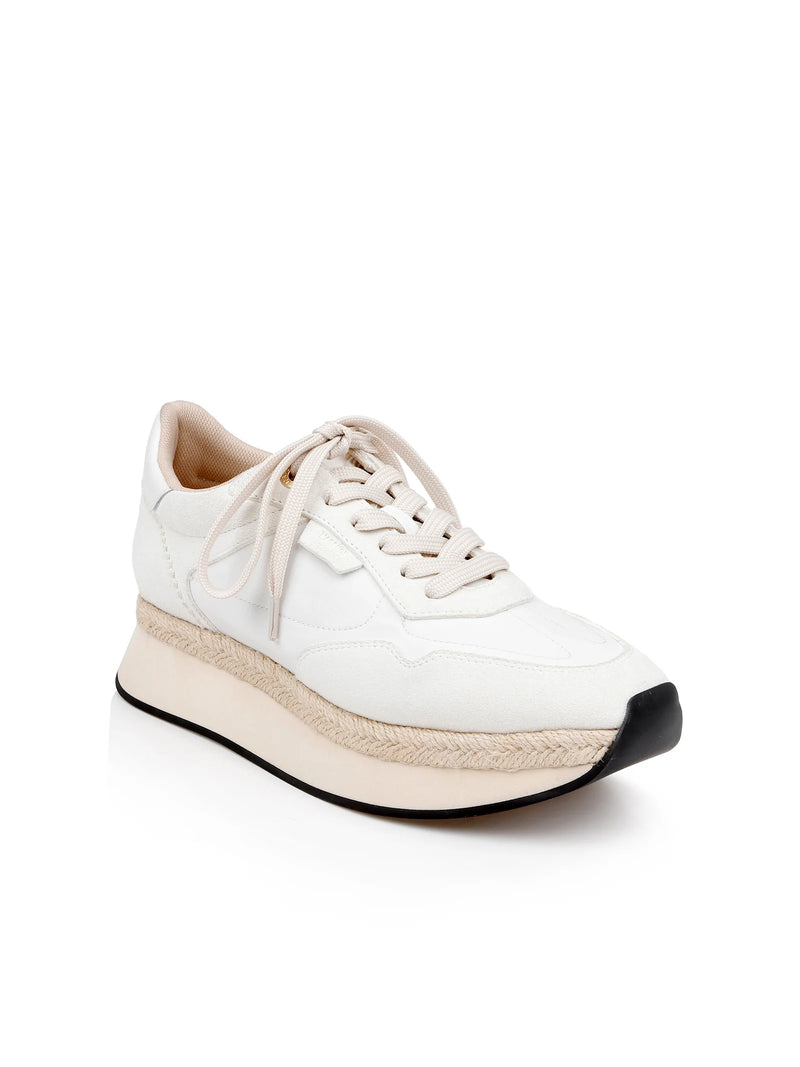 L’agence - Ivone Platform Sneaker - Vintage White Suede