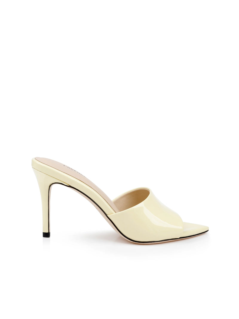 L’agence - Lolita Heel Sandal - Pale Yellow Patent