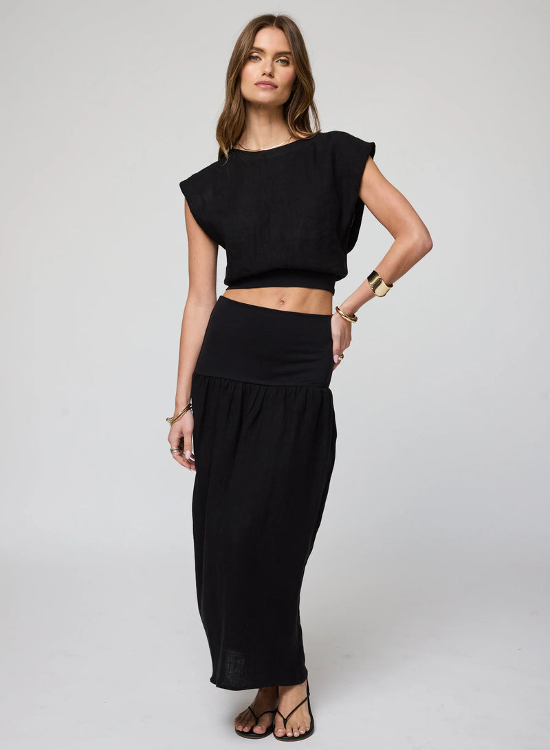 Stillwater - The Linen Pacific Tank - Black