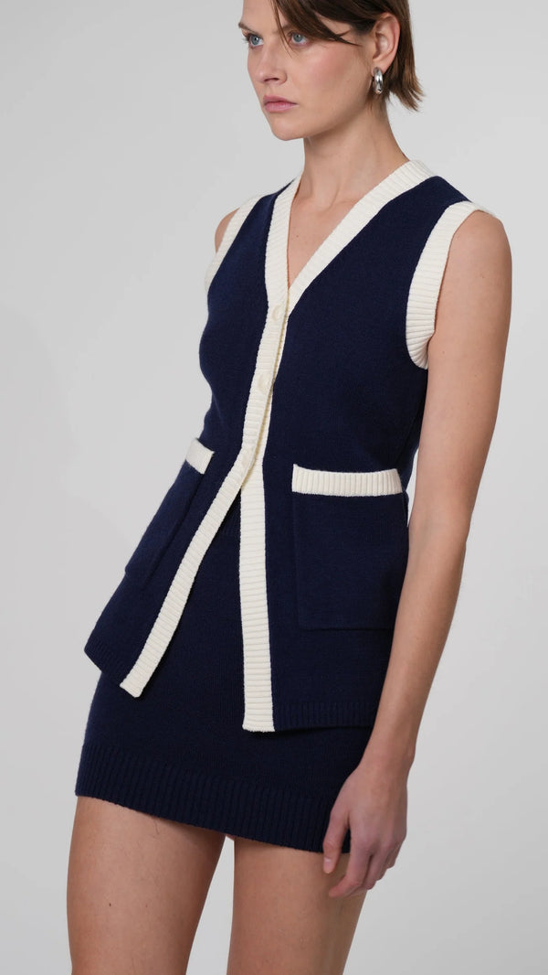 Parentezi - Katie Knit Vest - Navy