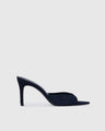 Black Suede Studio - Brea 80 Mule - Midnight Blue Suede