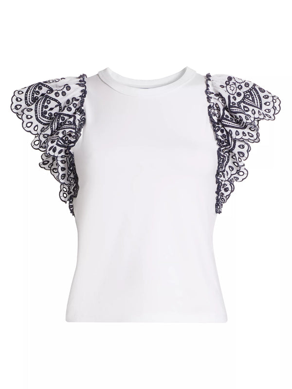 Veronica Beard - Julianka Top - White/Navy