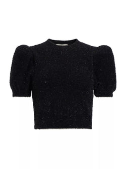 Alice + Olivia - Ciara Puff Sleeve Sweater - Black