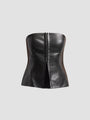 Alice + Olivia - Pat Faux Leather Vest Top - Black
