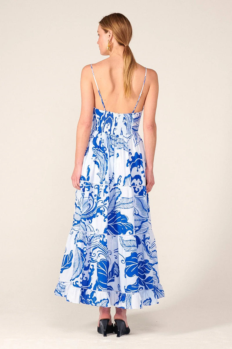 Poupette St Barth - Long Dress Milena - Blue Reef Wave
