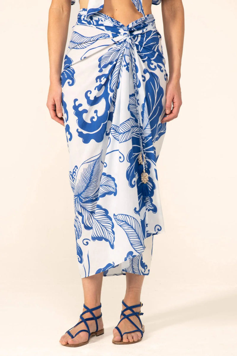 Poupette St Barth - Long Skirt Uma - Blue Reef Wave