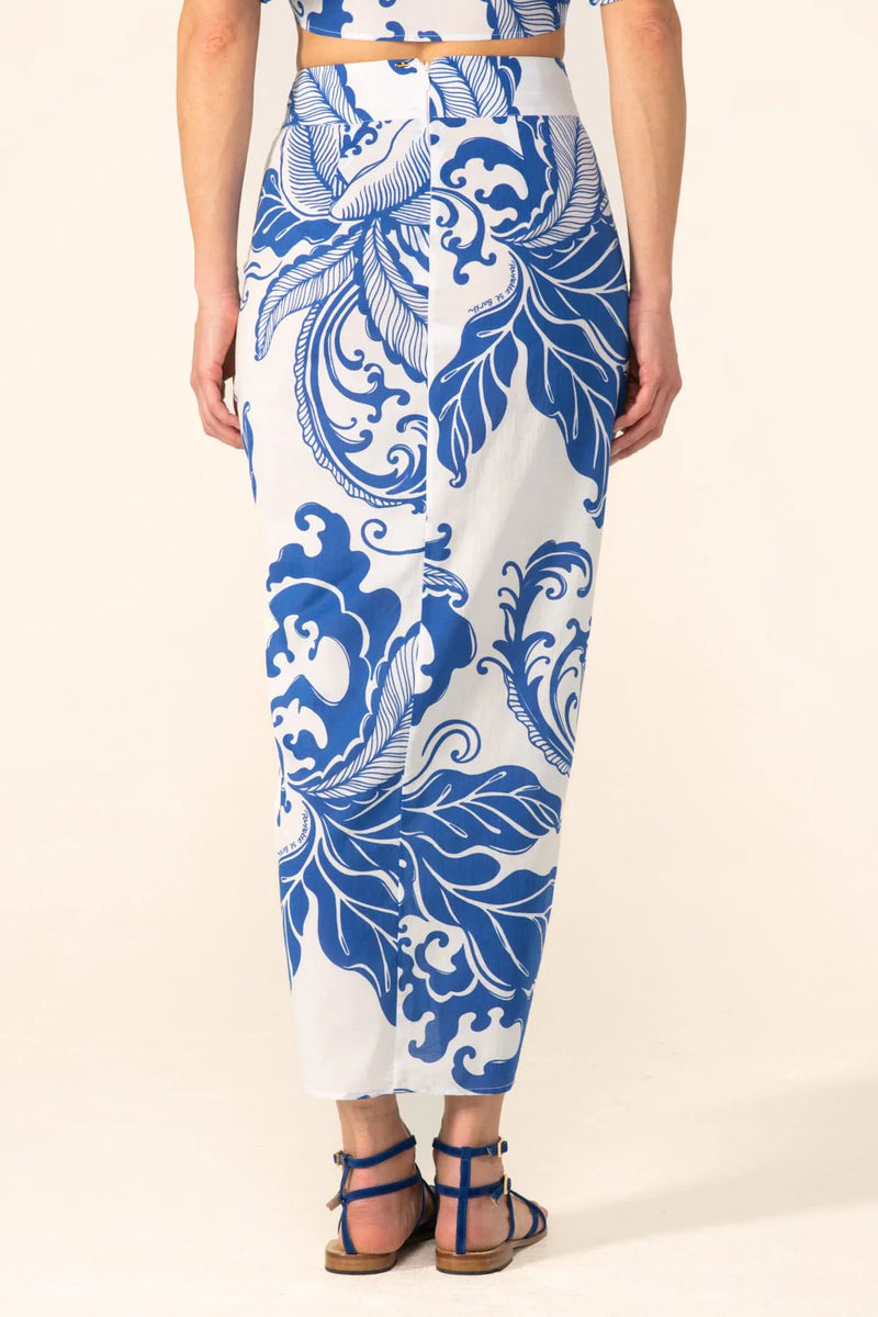 Poupette St Barth - Long Skirt Uma - Blue Reef Wave