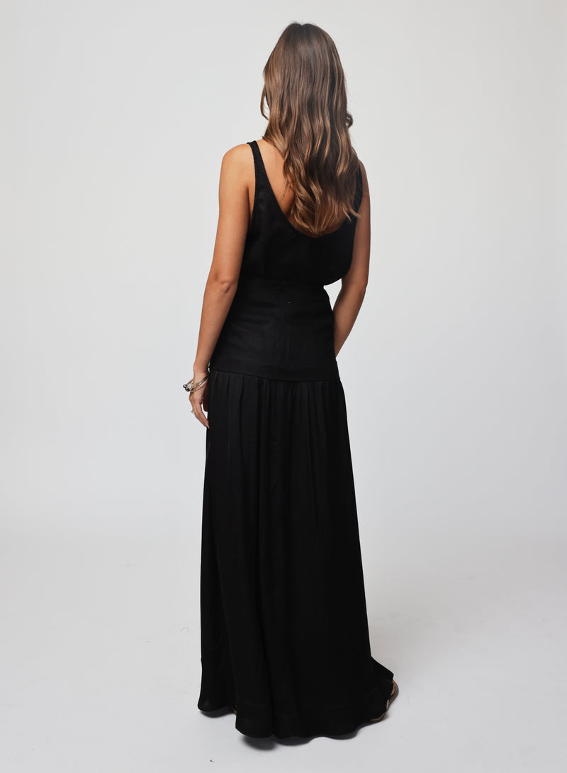 lennon maxi dress THE LENNON MAXI SKIRT SMALL / Black