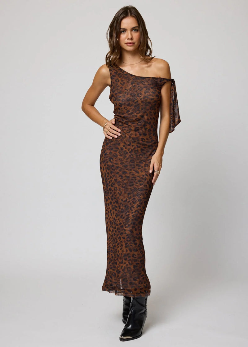 Stillwater - Mesh Carlota Maxi Dress - Leopard