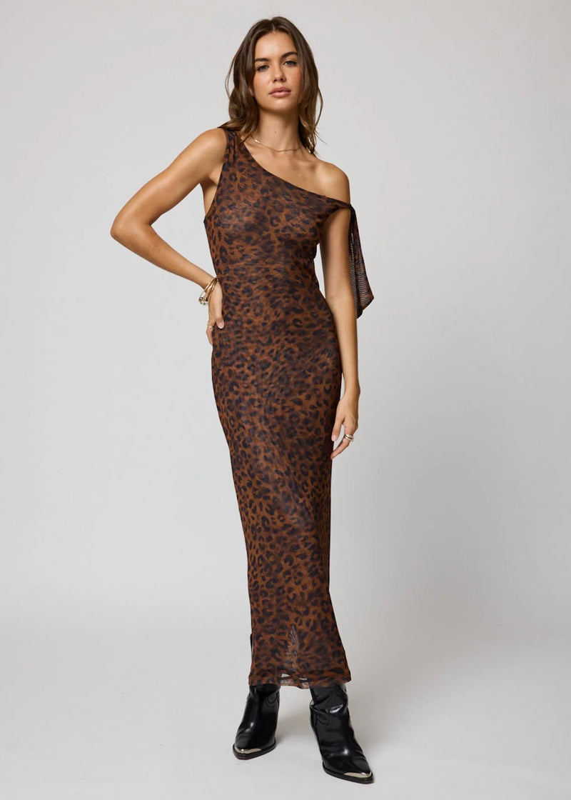 Stillwater - Mesh Carlota Maxi Dress - Leopard
