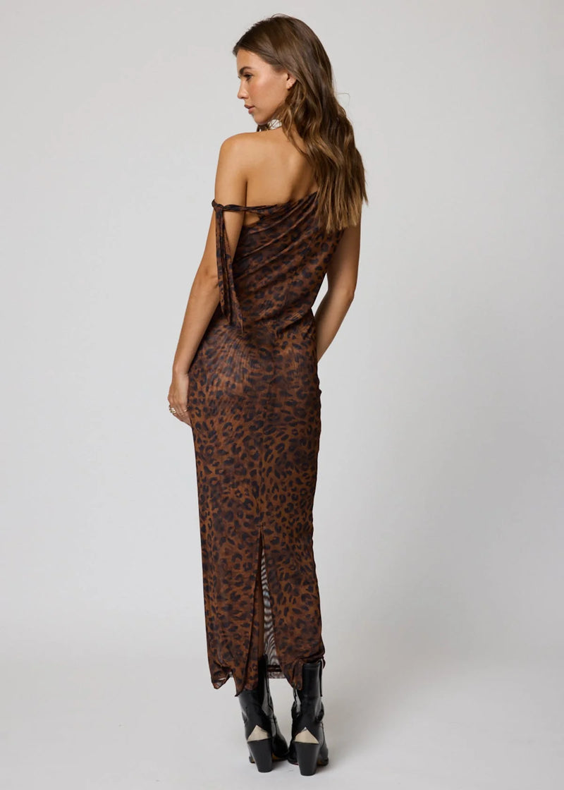 Stillwater - Mesh Carlota Maxi Dress - Leopard